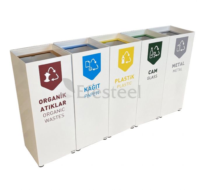 Organik Kağıt Plastik Cam Metal Toplama Kutuları
